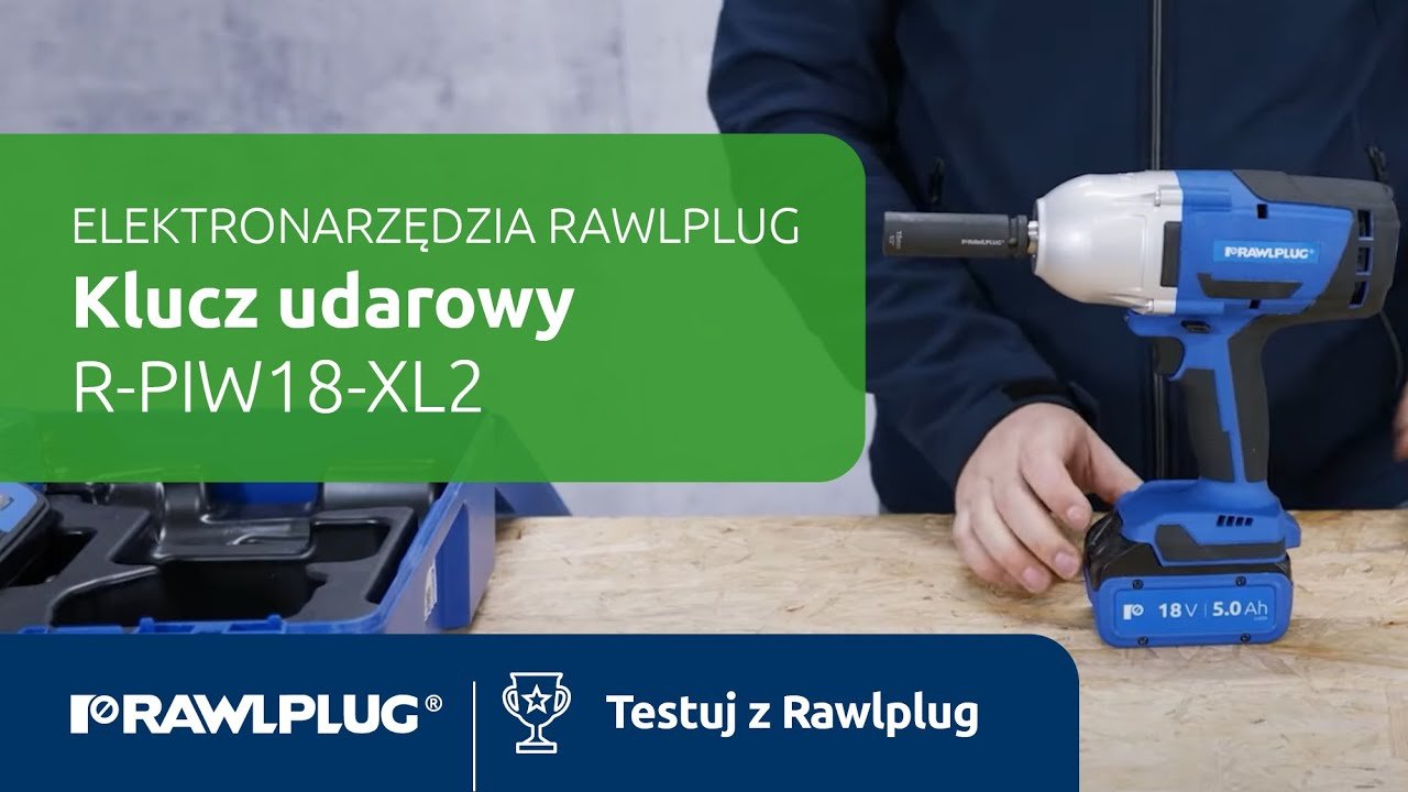 Elektronarzędzia Rawlplug: klucz udarowy R-PIW18-XL2
