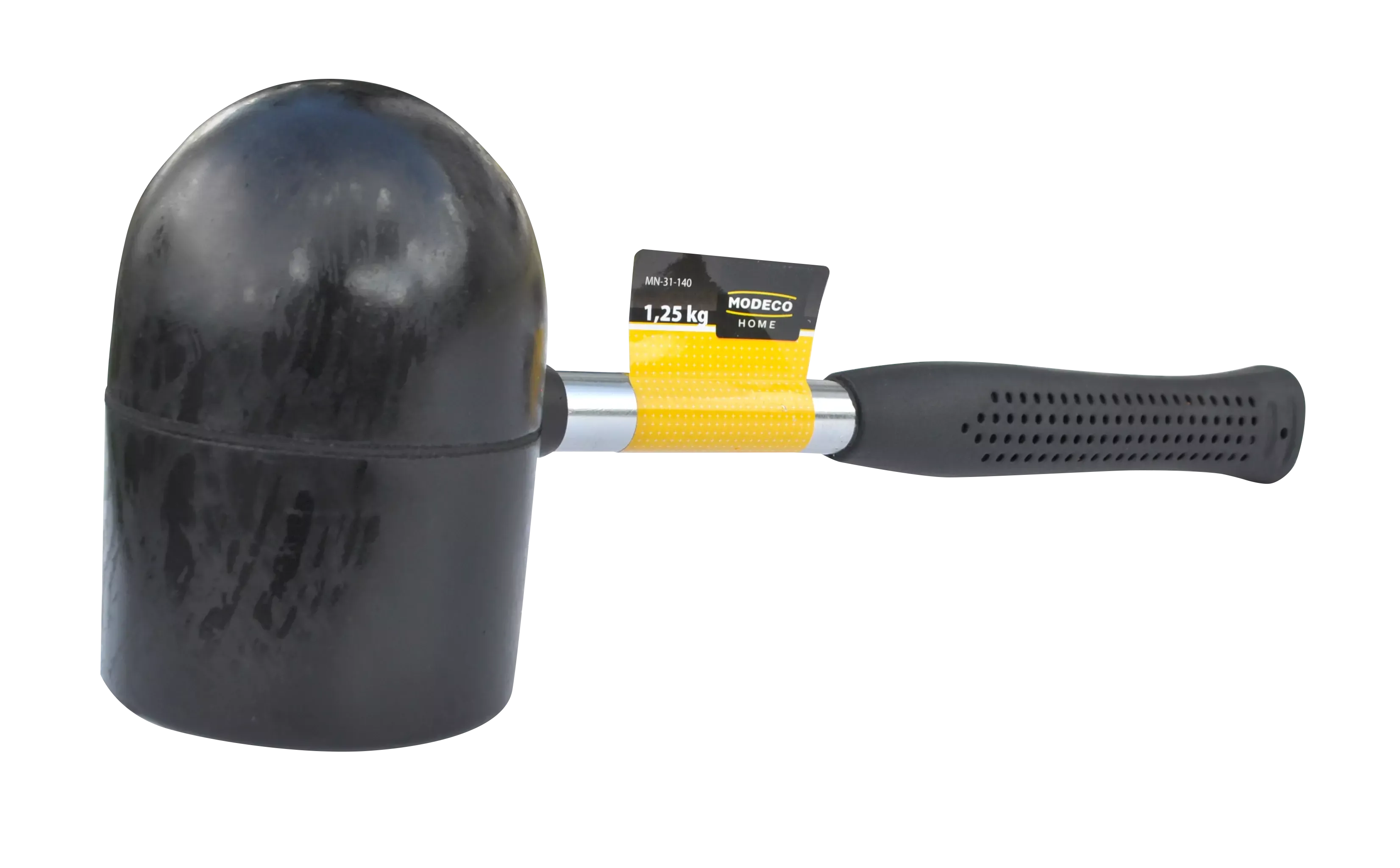 Rubber hammer 0,8kg metal handle - label - 1 pc. | MN-31-140