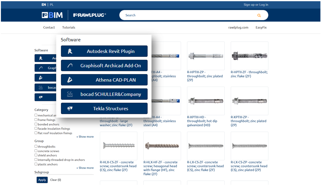 BIM Rawlplug and Athena CAD