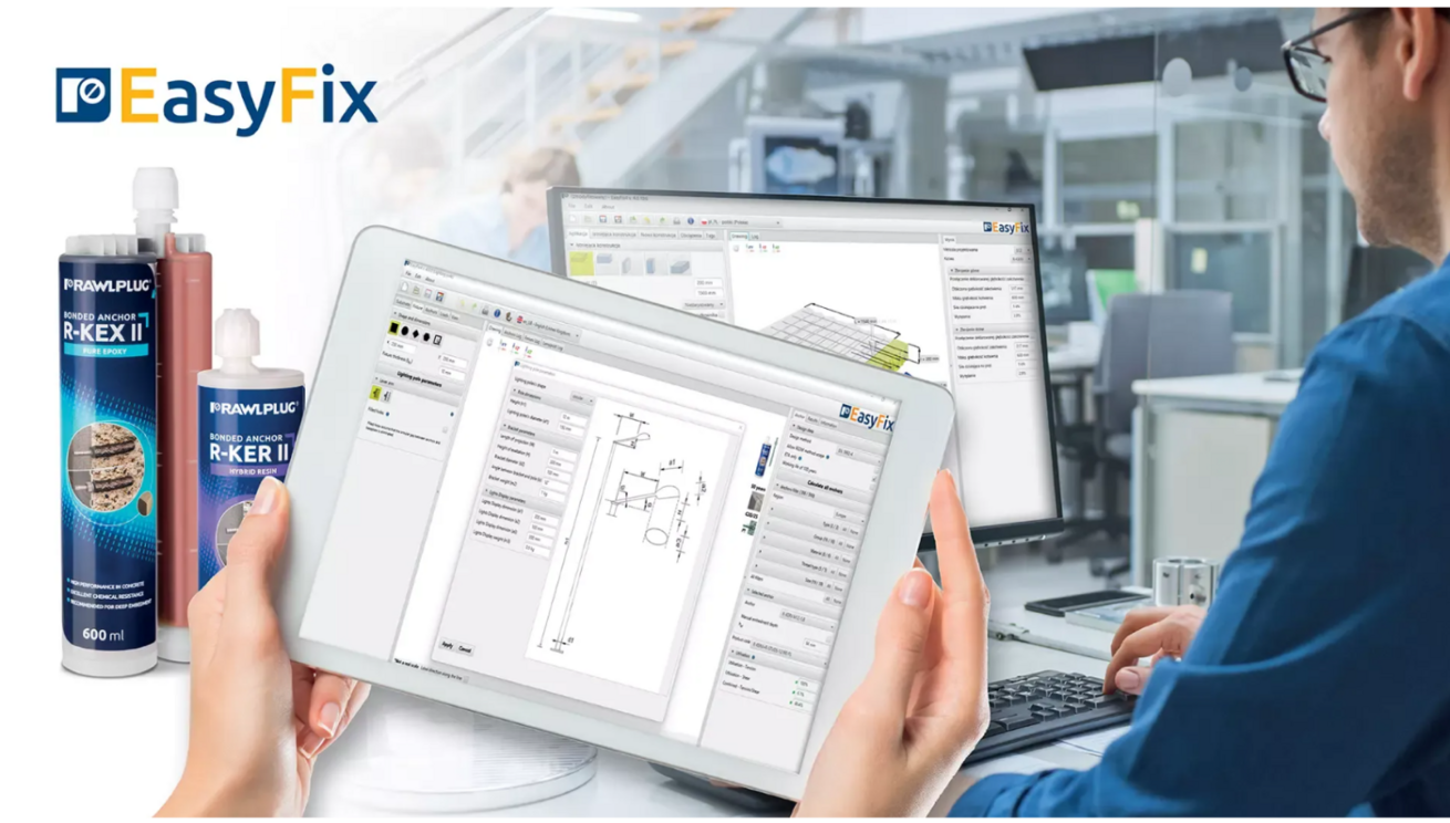 EasyFix program for resin calculations Rawlplug