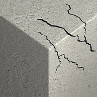 Cracked concrete