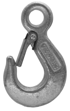 Lifting eye hook with safety latch 500 kg, DIN689 - paper barcode