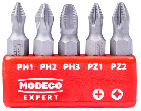 Bit set 25 mm PH1 PH2 PH3 PZ1 PZ2 - blister - 5 el. | MN-15-512 ...